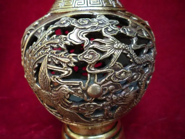 Очень редко Династии мин(сюань de1426-1438) Феникс и дракон ваза