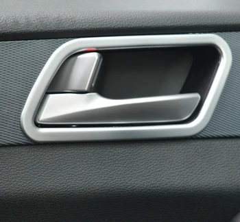 

For Hyundai Sonata MK9 2015 2016 2017 ABS Pearl Chrome Inside Interior Door Handle Cover Trim