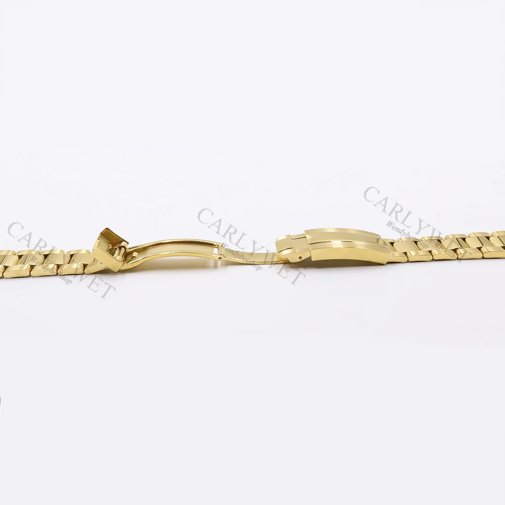 Rolamy 20 мм твердые изогнутые концевые винтовые звенья стиль Glide замок застежка стальные часы браслет для OYSTER стиль SUBMARINER