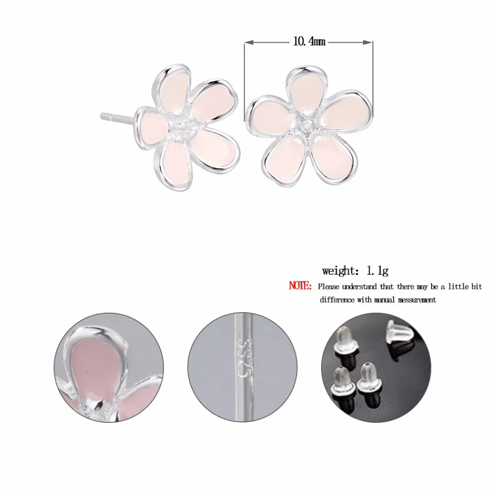 925 Silver Stud Flower Earring
