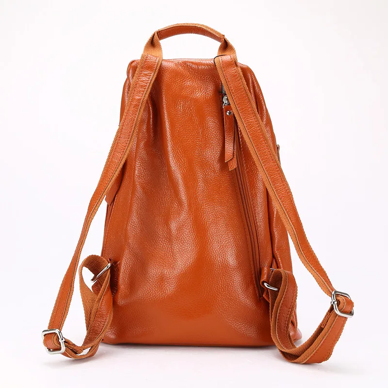 KUNDUI, Высококачественная сумка на плечо, хит, женский рюкзак из воловьей кожи, винтажная дорожная сумка для женщин, девушек, с двойным плечом, повседневные школьные сумки