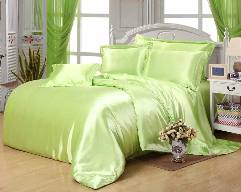 1 шт. роскошное сатиновое шелковое постельное белье одиночное