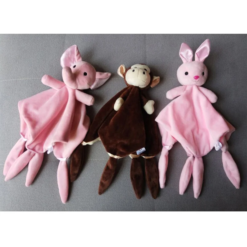 Детские игрушки 0-12 месяцев успокаивающее полотенце мягкие плюшевые успокаивающие спящие животные одеяльце-полотенце Обучающие переносные детские погремушки коляски игрушки