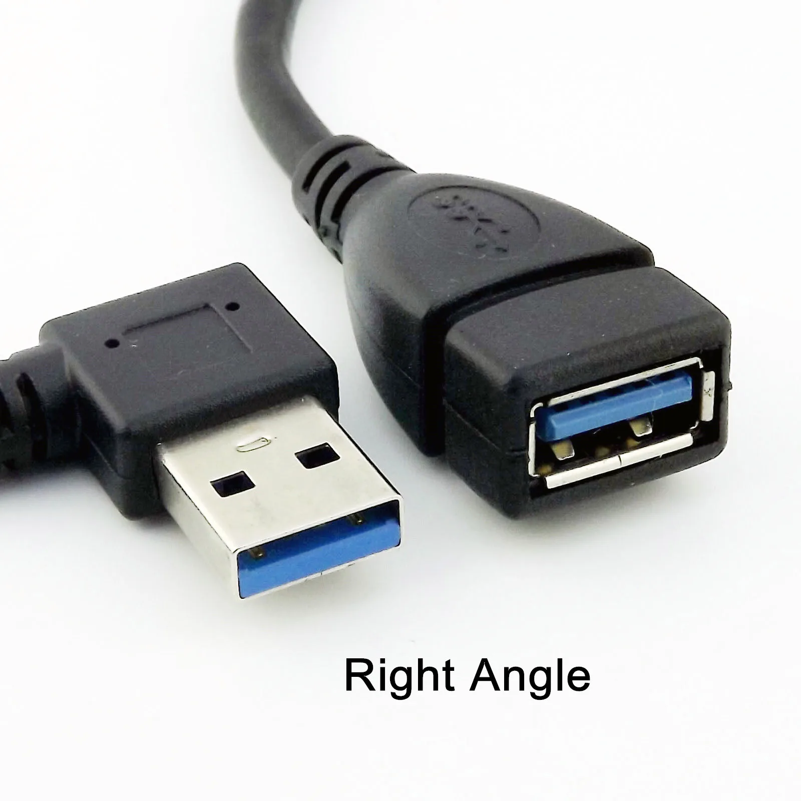 10x USB 3,0 Тип женщина к USB 3,0 штекер удлинитель Кабель переходника вверх/вниз/левый/правый угол - Цвет: Right Angle