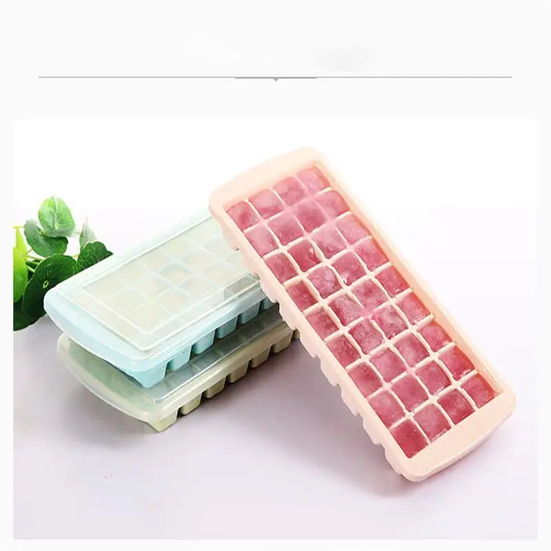 

Keythemelife 36 Lattices With Cover Ice Cream Mold Summer Silicone Ice Tray Ice Mold Eco-friendly Creative Kitchen Accessories