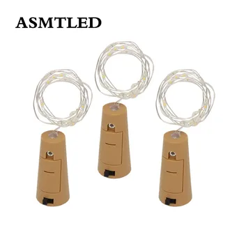 

2018 NEW 2M 20LED Glass Wine LED String Light Cork Shaped Wine Bottle Stopper Light Lamp Christmas Party Home Holiday Decoration