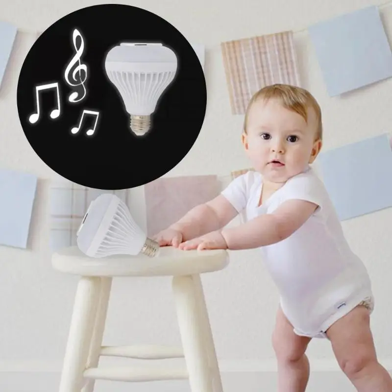 

LED Bulb Lamps E27 Smart Bluetooth Music Remote Control Party Stage Light