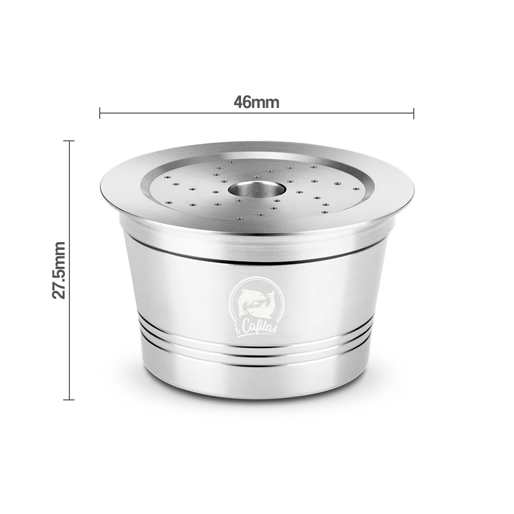 Jrifedptry Compatibile con macchina da caffè Caffitaly, capsule riutilizzabili in acciaio inox, ricaricabili per capsule Caffitaly Cafe