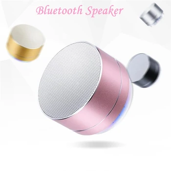 

Mini Metal Wireless Bluetooth Speakers Portable Stereo Subwoofer Supports FM Radio Bass Sound Support TF Card for Computer Phone