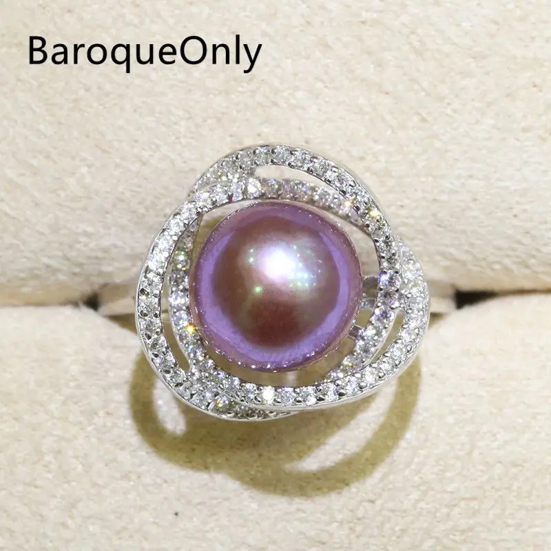 BaroqueOnly циркониевые инкрустированные Кольца 925 пробы натуральный цвет