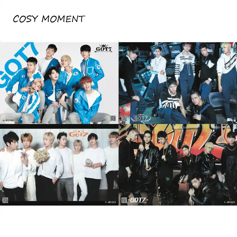 Cosy Moment 8pcs Set Kpop Got7 Band Poster High Quality Paintings Embossed Poster Fans Room Wall Decorations Poster Qt474 Wall Stickers Aliexpress
