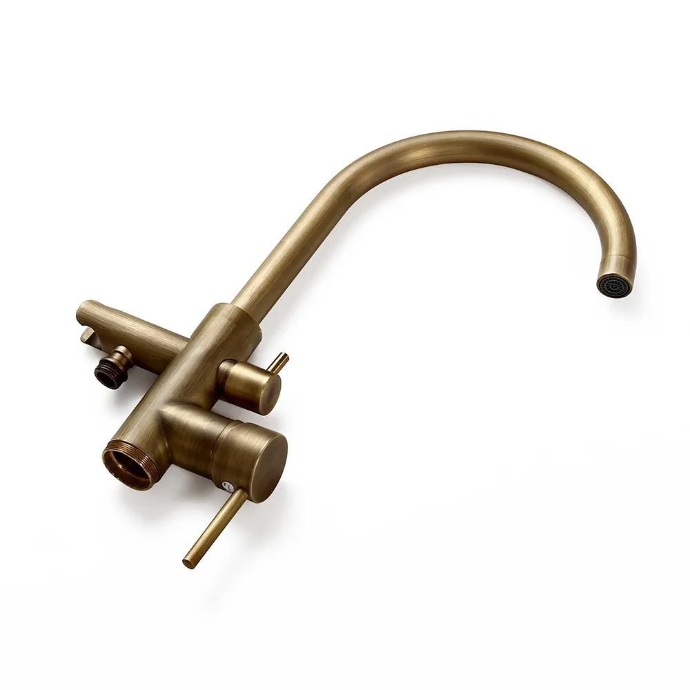 Antique Brass Floor Mounted Bathtub Faucets (6)