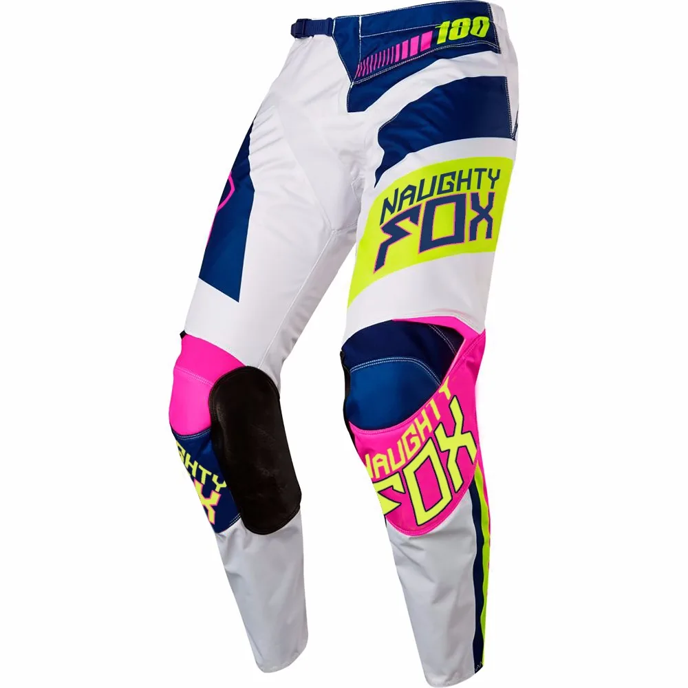 

NEW 2018 NAUGHTY FOX MX 180 Falcon Nirv White FLO Yellow Pants Motocross Gear off-road Racing Pant