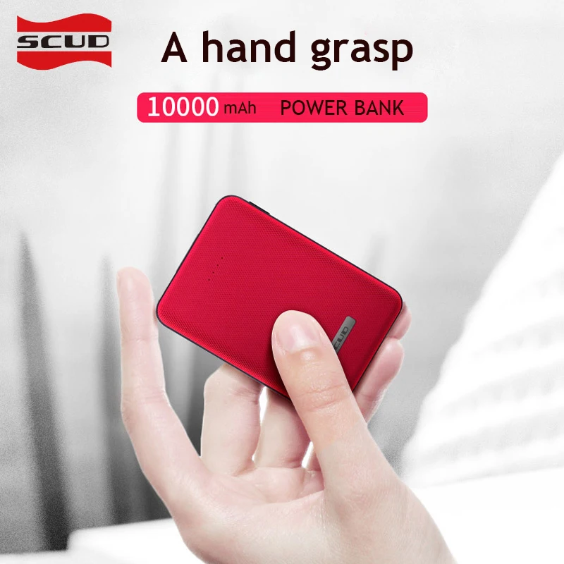 

Scud mini power bank 10000mAh smaller for xiaomi powerbank external battery small highspeed fast charger usb portable slim quick