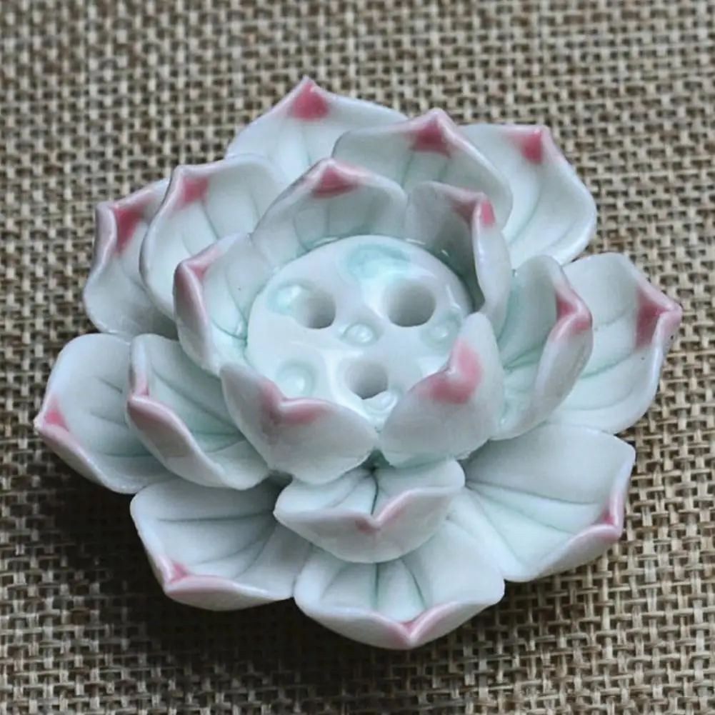 

Ceramic Incense Burner Stick Holder Lotus Incense Burner Ash Catcher Plate with 1/3 Holes
