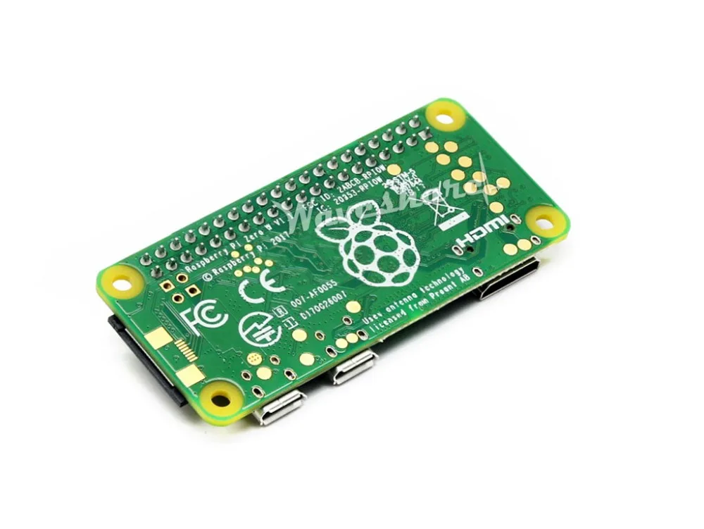 Raspberry Pi Zero WH(встроенный WiFi, предварительно припаянные коннекторы) Комплект разработки типа A, основные компоненты