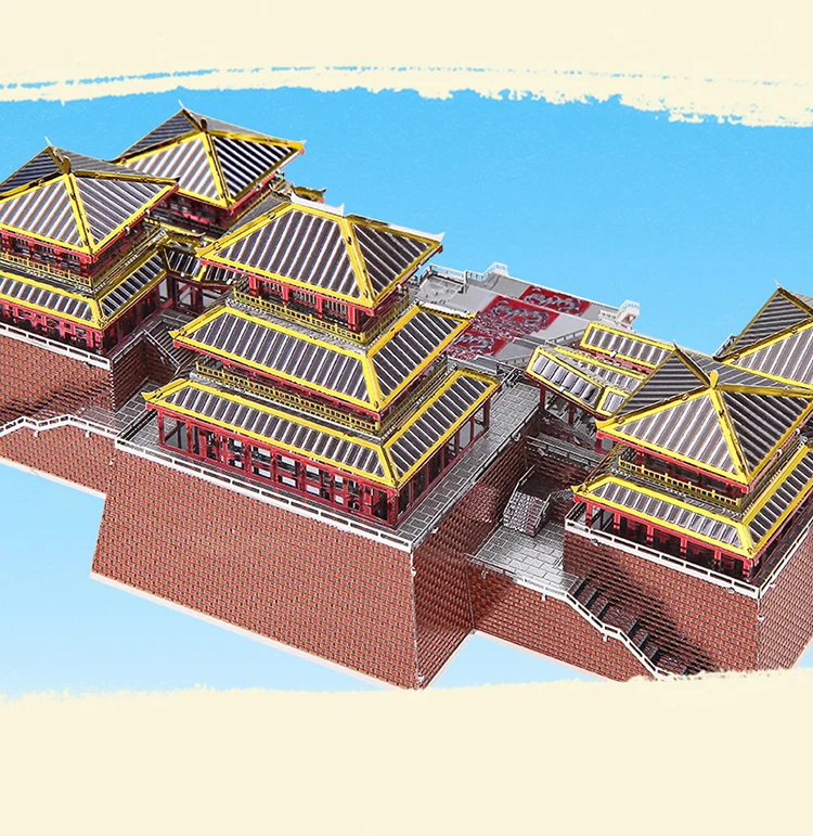 PALÁCIO Arquitetura Antiga Chinesa Assembléia kit Modelo