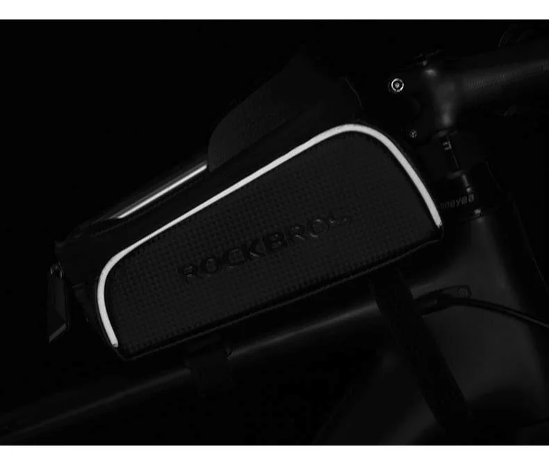 Excellent Rockbros Bicycle Accessories Cycling Bag Waterproof Touch Screen Top Front Tube Bag Trunk for a Bicycle Phone Bag 6.0 inch 12
