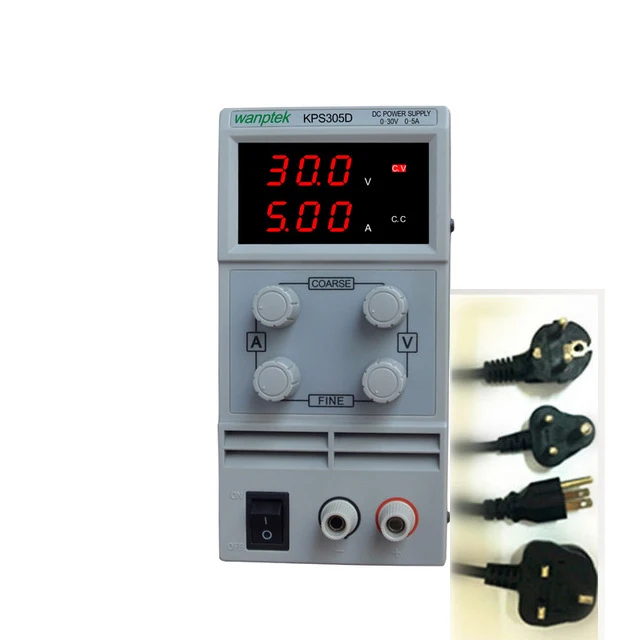 

Switchable KPS305D Adjustable High precision double LED display switch DC Power Supply protection function wanptek kps305d
