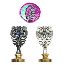 I Love To The Moon Back индивидуальная восковая печать металлическая ручка дракона Уплотнение Воска комплект печатей Подарочный винный набор пакет свадебные приглашения