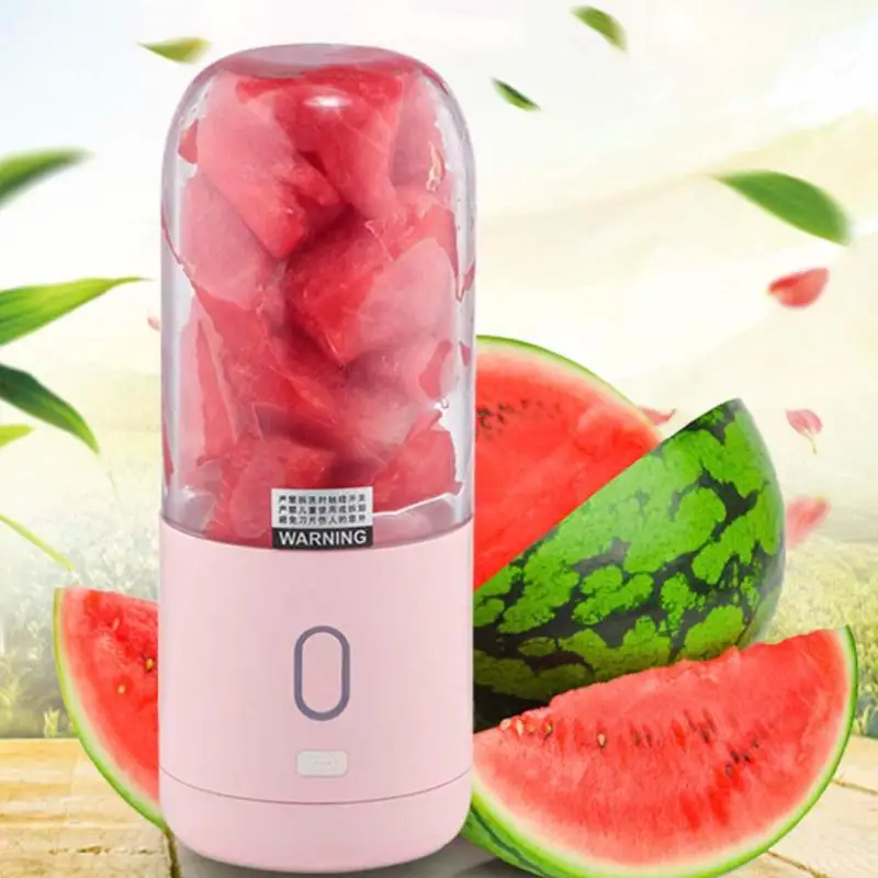 

355ml Mini Electric Juicer Cup Extractor USB Squeezer Blender 6 Blades Fruit Citrus Orange Lemon Juicer Rechargeable Juice Maker