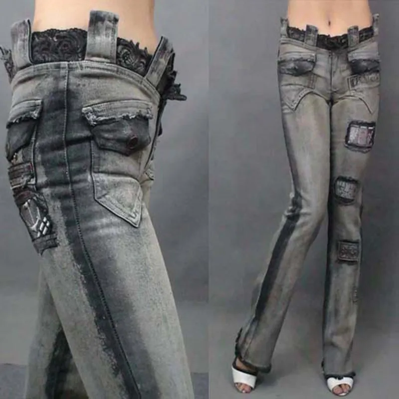 Новые модные длинные расклешенные брюки джинсы винтажные двухслойные с кисточками для высоких женщин хлопковые весенне-осенние брюки
