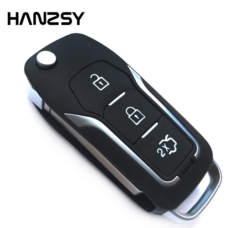 

3 Buttons Modified Car key Shell For Ford Focus 3 Fiesta C max Mondeo Flip Folding Smart Remote Key Fob Case Cover HU101 Blade