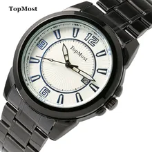 TOPMOST brand, 1932 # accurate waterproof calendar quartz watches, men’s fashion leisure sports watch stainless steel