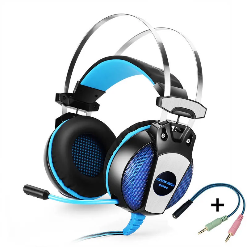 Игровые наушники для компьютера KOTION КАЖДЫЙ GS500 3.5 мм PS4 Gaming Headset Stereo Bass Наушников с микрофоном для компьютера xbox one ps4 playstation4 Портативных пк геймер