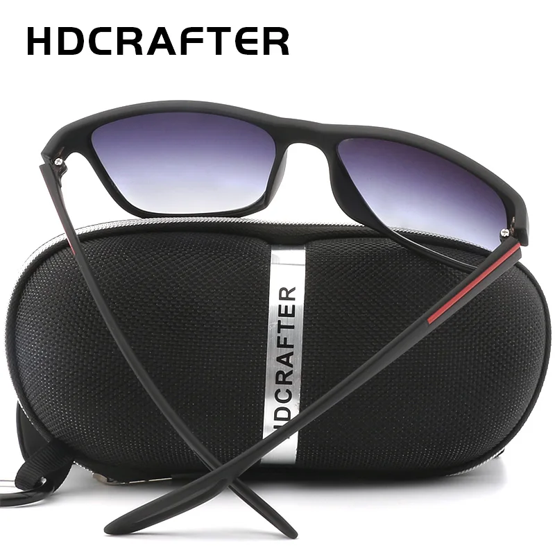 HDCRAFTER Высокое качество Мужские квадратные солнцезащитные очки для вождения градиентные UV400 Len Солнцезащитные очки Мужские Lentes Gafas