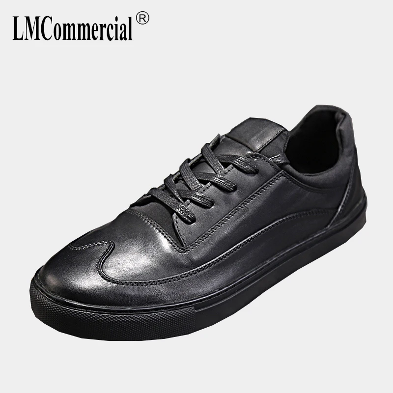 

casual shoes men spring and autumn summer Genuine Leather men's shoes all-match cowhide breathable sneaker fashion male British