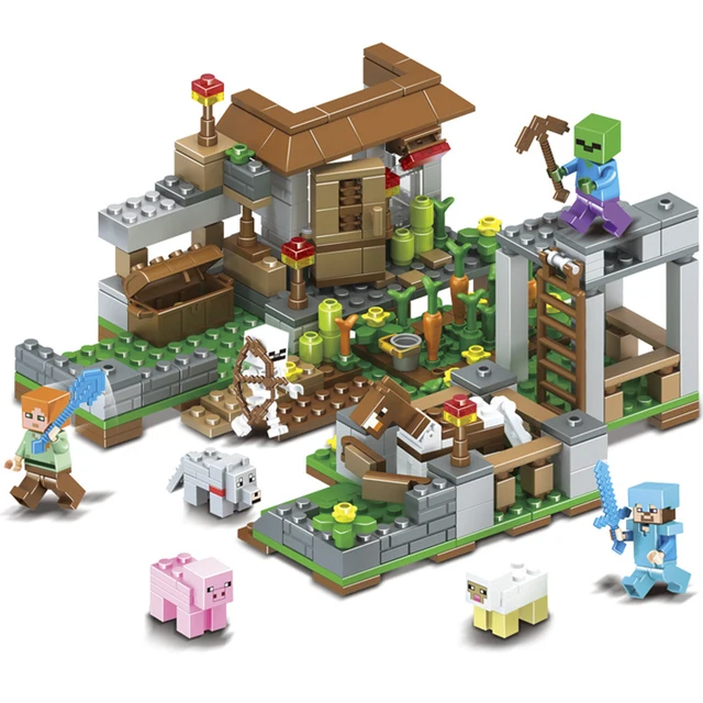 Best Price Minecraft Legoings My World Block Zombie Steve Wither Toy Action Figure Toys For Children Blocks Legoing Minecraft Figures