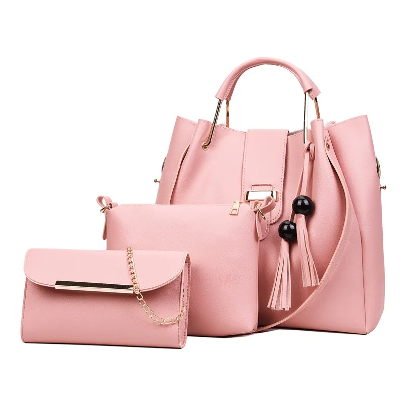 

2019 Women Bag Top-Handle Designer designer Bags Female Famous Brand Women Messenger Bags Handbag 3 Set PU Leather Composite Bag