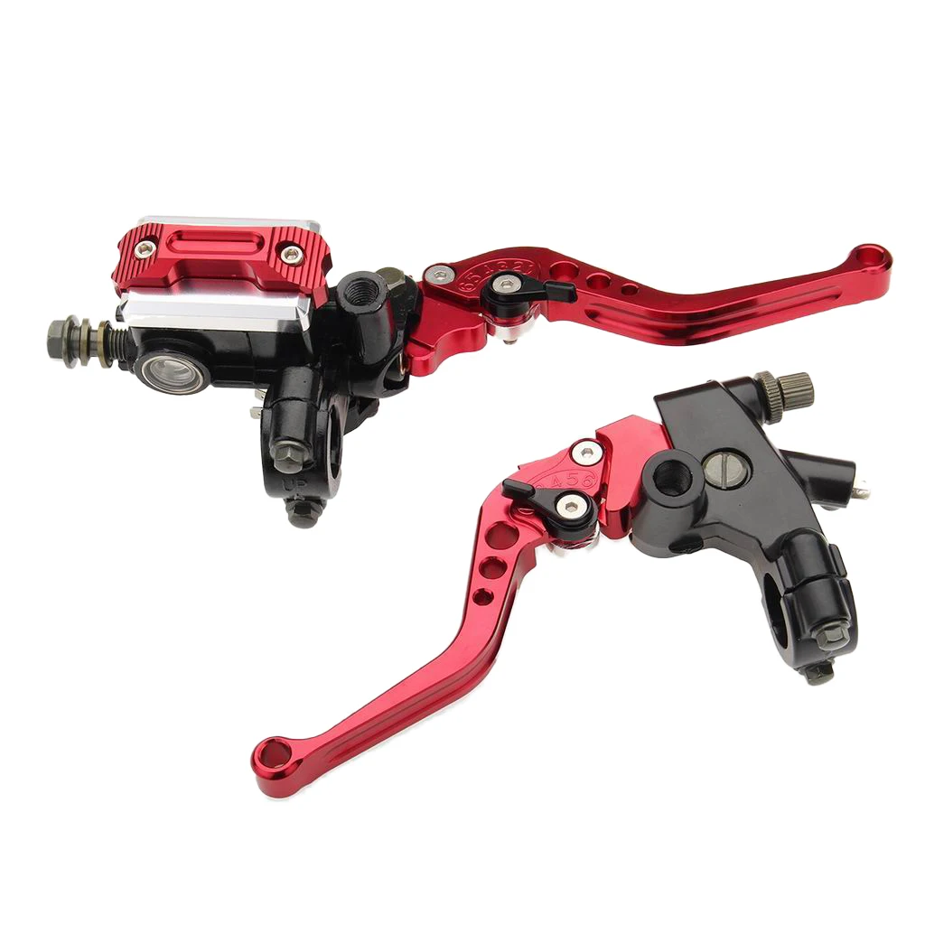 Pair 7/8'' 22mm Clutch Brake Master Cylinder Reservoir Levers for Kawasaki Motorcycle Parts Cilindro palancas cylindre leviers