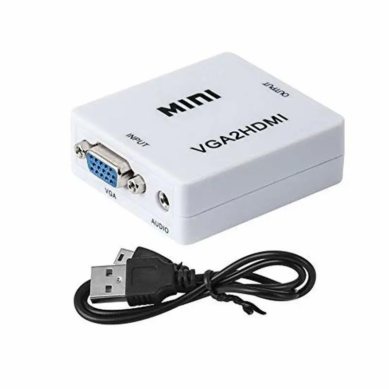 Кабель преобразователь Basix VGA HDMI с аудиоадаптером 1080P адаптер VGA2HDMI аудиоадаптер