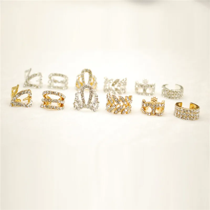 Wukaka модная маска Корона клипса на ухо в виде листьев ушные манжеты Серьги для женщин маленькая птица клип на серьги без пирсинга