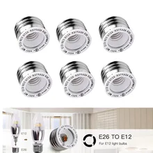 Adeeing 6 шт. E26/E27 к E12 держатель лампы конвертер патрон для лампочки для офисная кружка