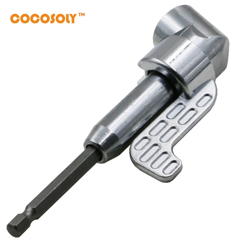 

Cocosoly 1/4" Magnetic Angle Bit Driver Adapter Screwdriver 360 Degree Adjustable Thumb Flange Off-Set Power Head Power Drill
