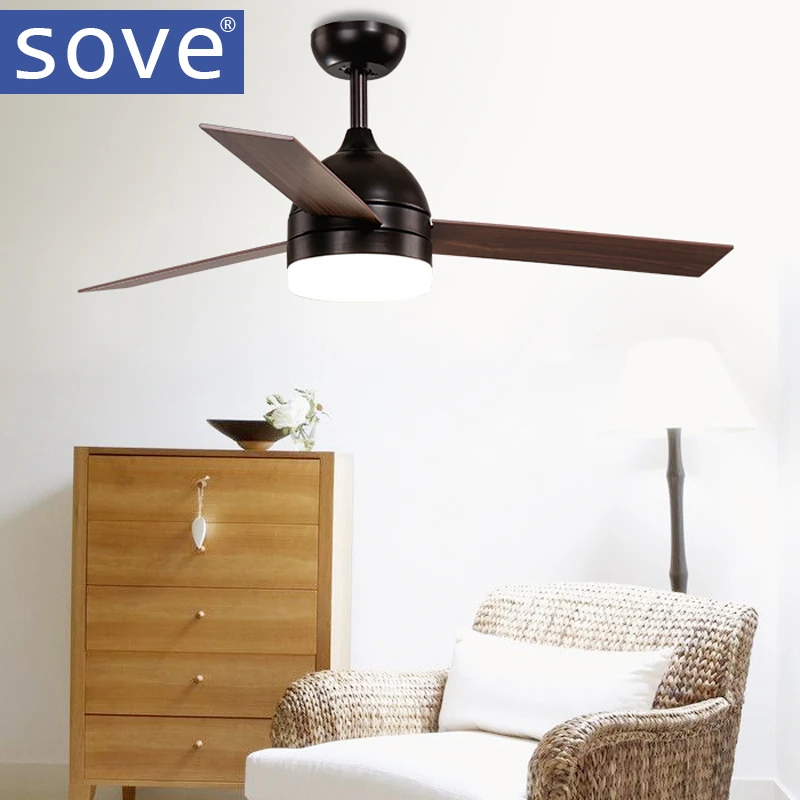 Aliexpress Com Modern Vintage Black Ceiling Fan With Lights Aliexpress Com Modern Vintage Black Ceiling Fan With Lights Remote Control 220 Volt Led Light Bulbs Bedroom White Lamp From