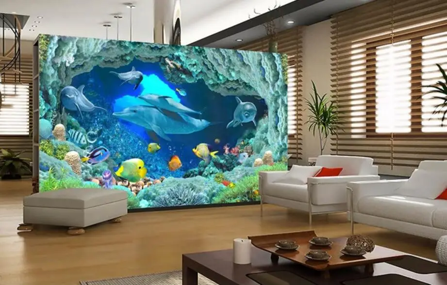 Beibehang большой заказ 3d обои ультра высокие ясно подводный мир обои настенные украшения живопись