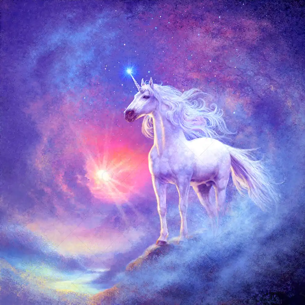 DIY Diamond Painting 5D Embroidery Full Drill Purple Unicorn Home Decor Decor
