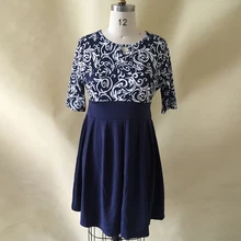 2017 New Women Summer Clothes Dress O-neck Short Sleeve Dress Elegant Print Dresses Plus Size Office Work Dresses vestido de