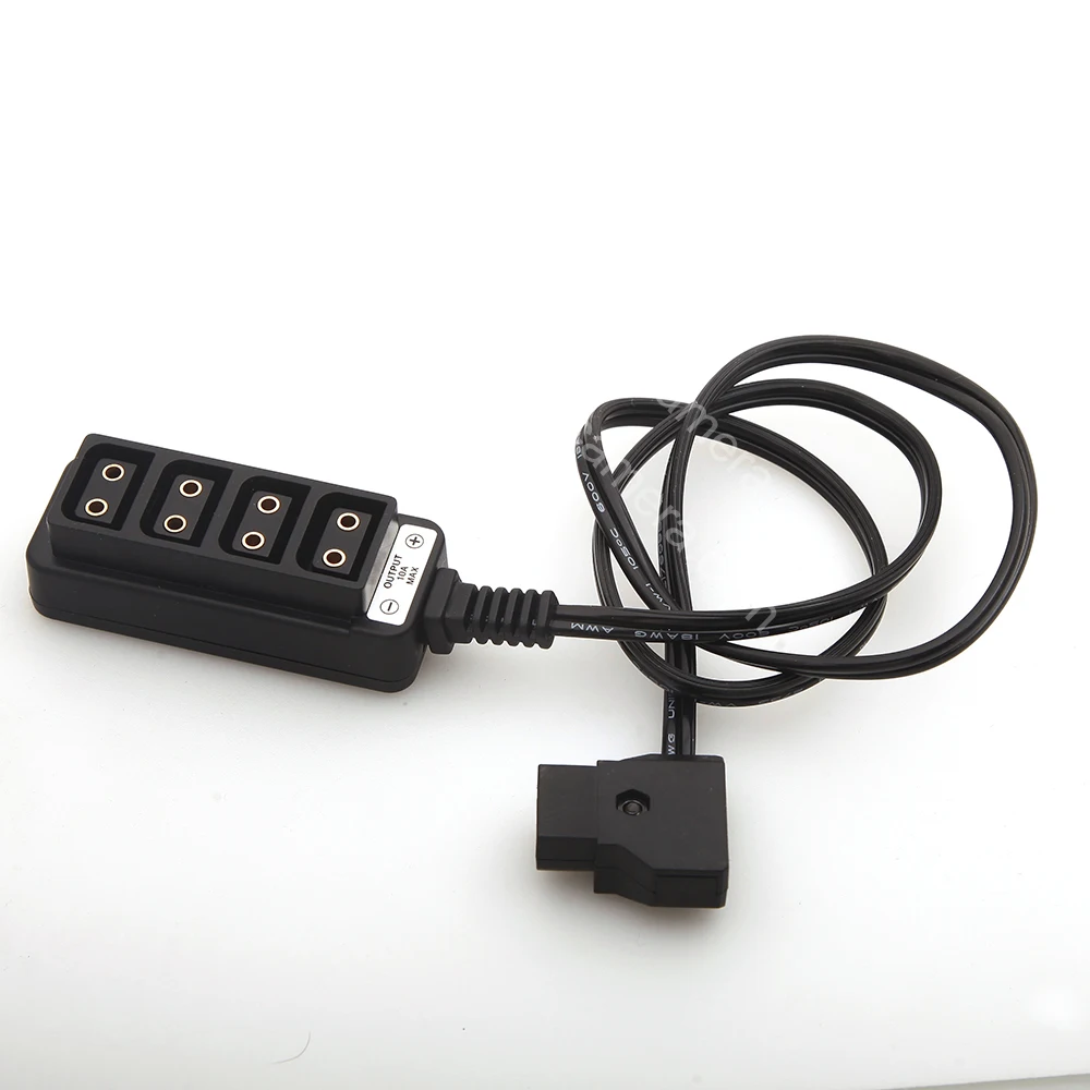 

Male D-Tap Power Tap to 4 Female D-Tap P-Tap Hub Adapter for Photography Power
