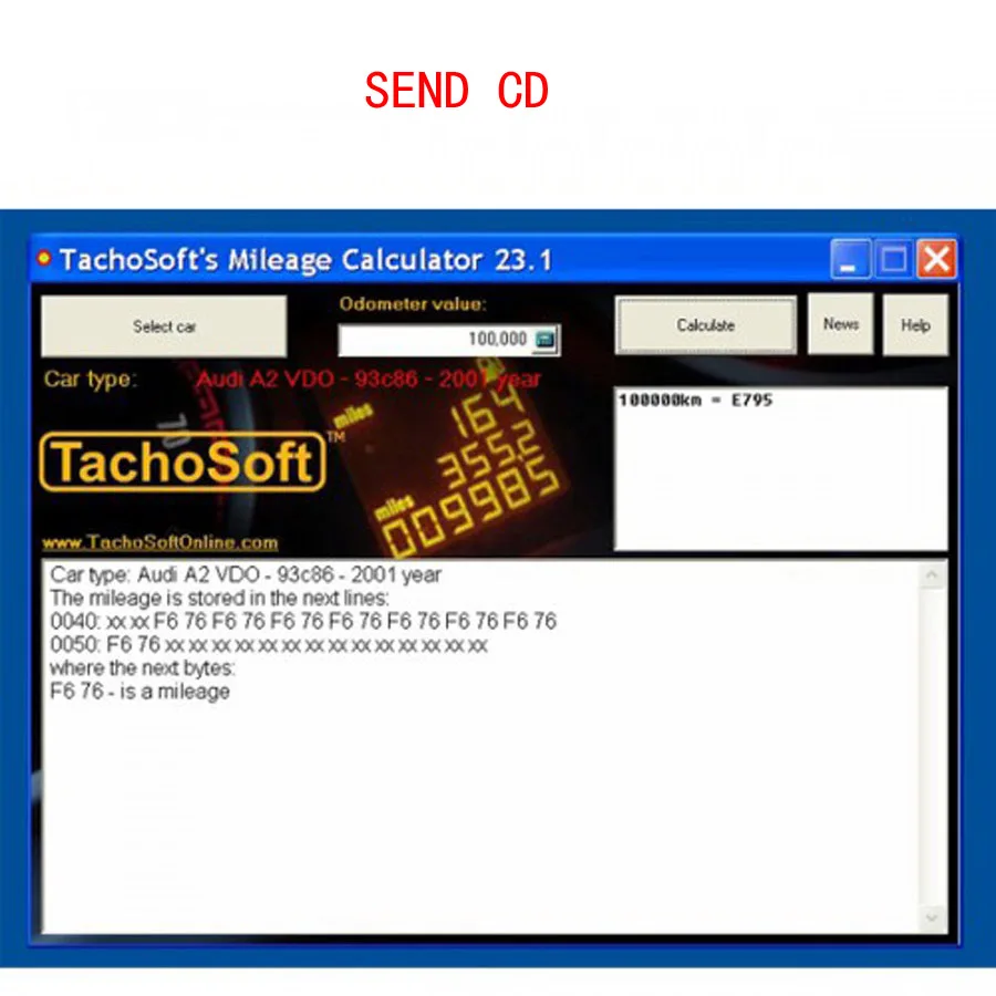 Новейший тахософт калькулятор пробега V23.1 поддержка многих марок автомобилей - Цвет: send cd