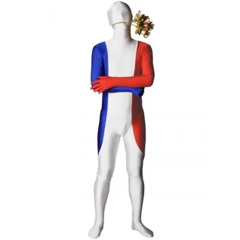 

(A5-022)France Lycra Spandex Costume Unisex Flag Zentai Suits