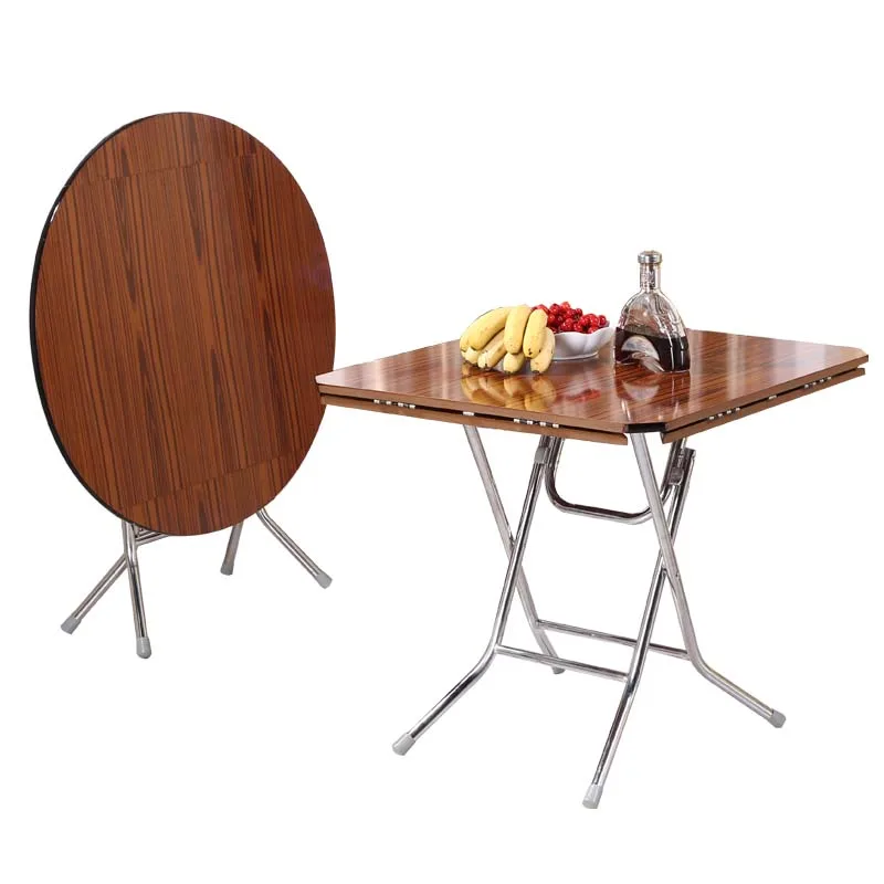 Folding square round table small family home folding dining table multifunctional table