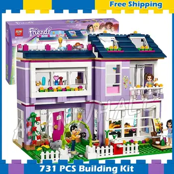 

731pcs Friends Heartlake City Princess Emma's House 10541 Model Building Blocks Assemble Gifts sets Luis Compatible With Lago
