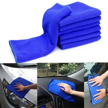 

Car-styling 6PCS Blue Absorbent Wash Cloth Car wash Care Microfiber Cleaning Towels Polishing Detailing Towels