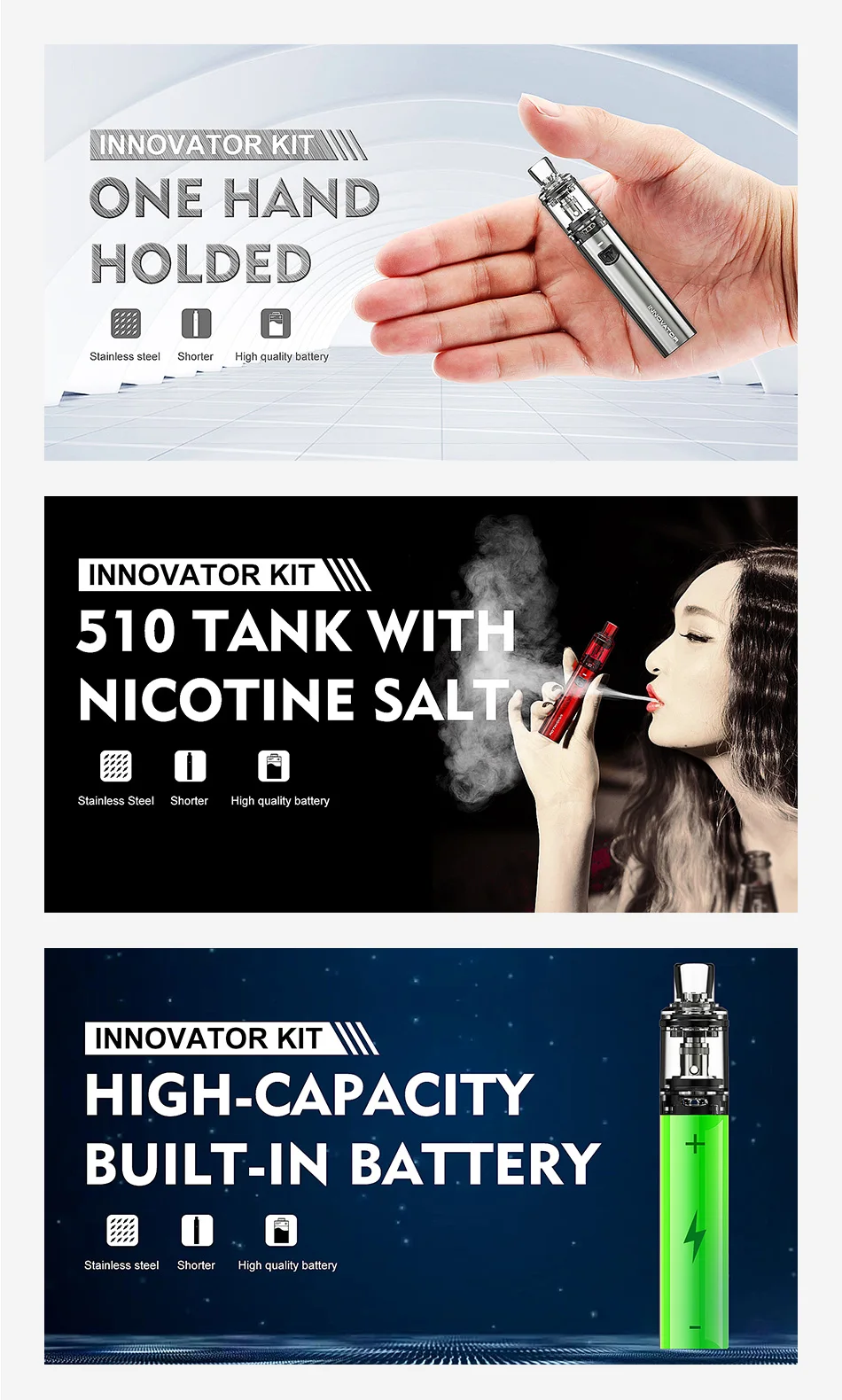 Tesla Innovator Starter Kit with Citrine 19 Tank 1100mAh