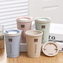 280 мл портативная пшеничная соломинка с двойными стенками портативная офисная кофейная чайная чашка подарки телескопическая Питьевая Складная чашка кружка дорожная